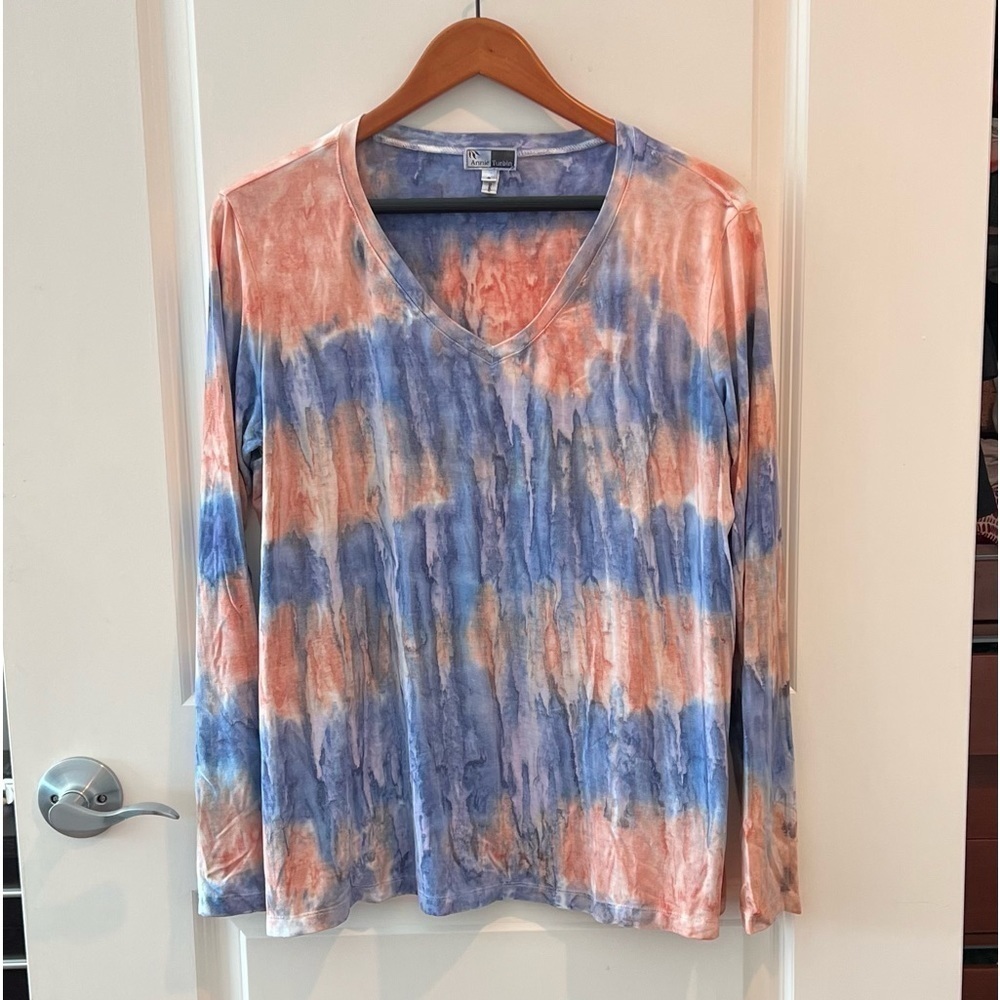 Annie Turbin Tie Dye Stripe Long Sleeve Top 4